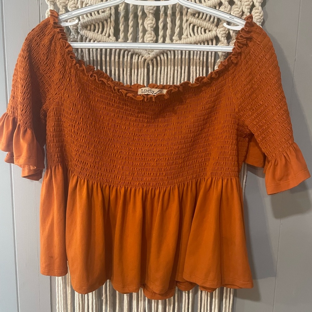 Liberty Love, spandex/polyester blouse, bohemian style half sleeve, xl blouse